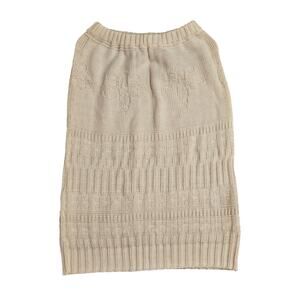 Vintage College Town Chunky cableknit Sweater Skirt Pencil White Large coquette